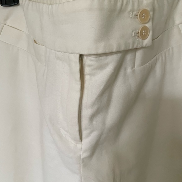 Cream straight leg pants size 10p - Picture 2 of 4